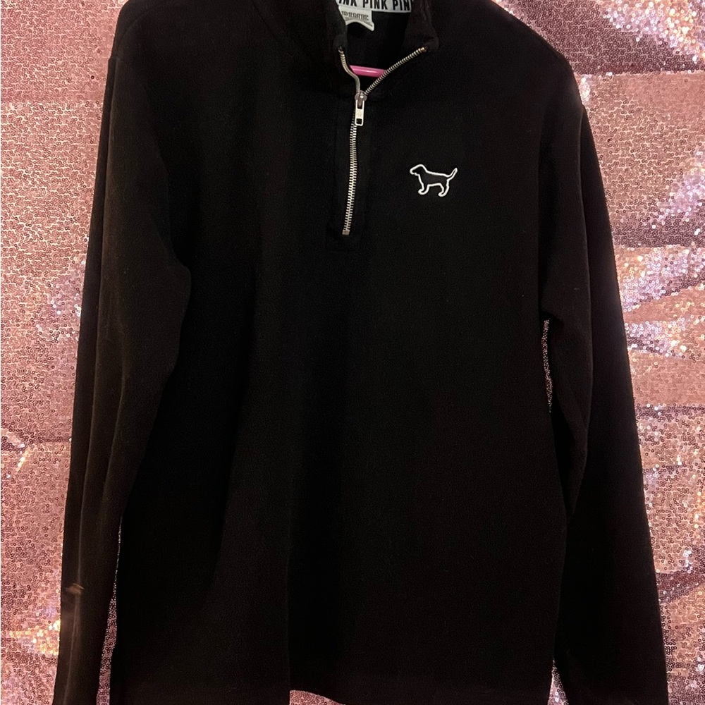 Victoria's Secret Black Zip-Up Sweater With Pockets